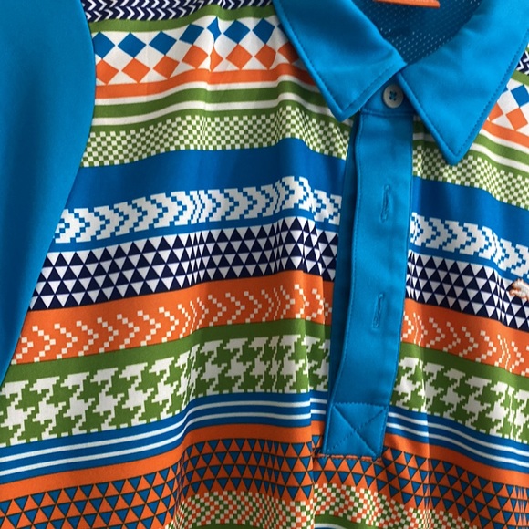 Puma Cool Cell polo with tribal colors size medium - Picture 4 of 12
